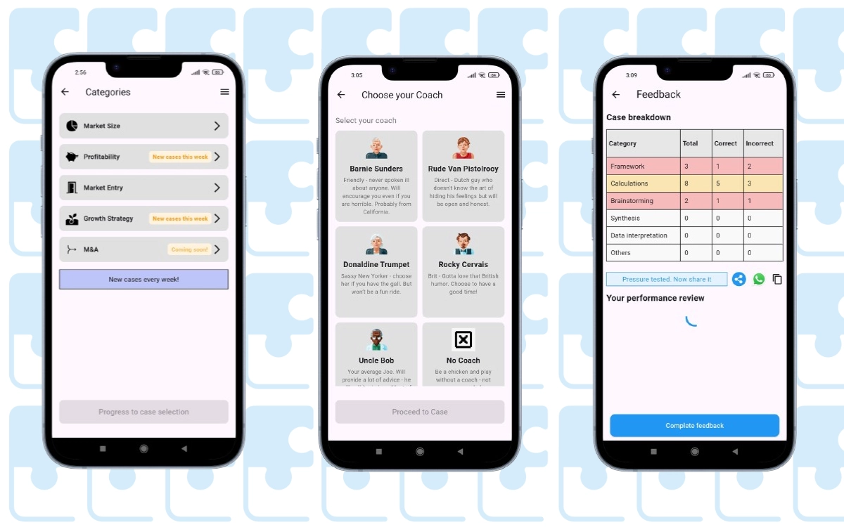 Micro-casing — Before: AI-generated wireframes
