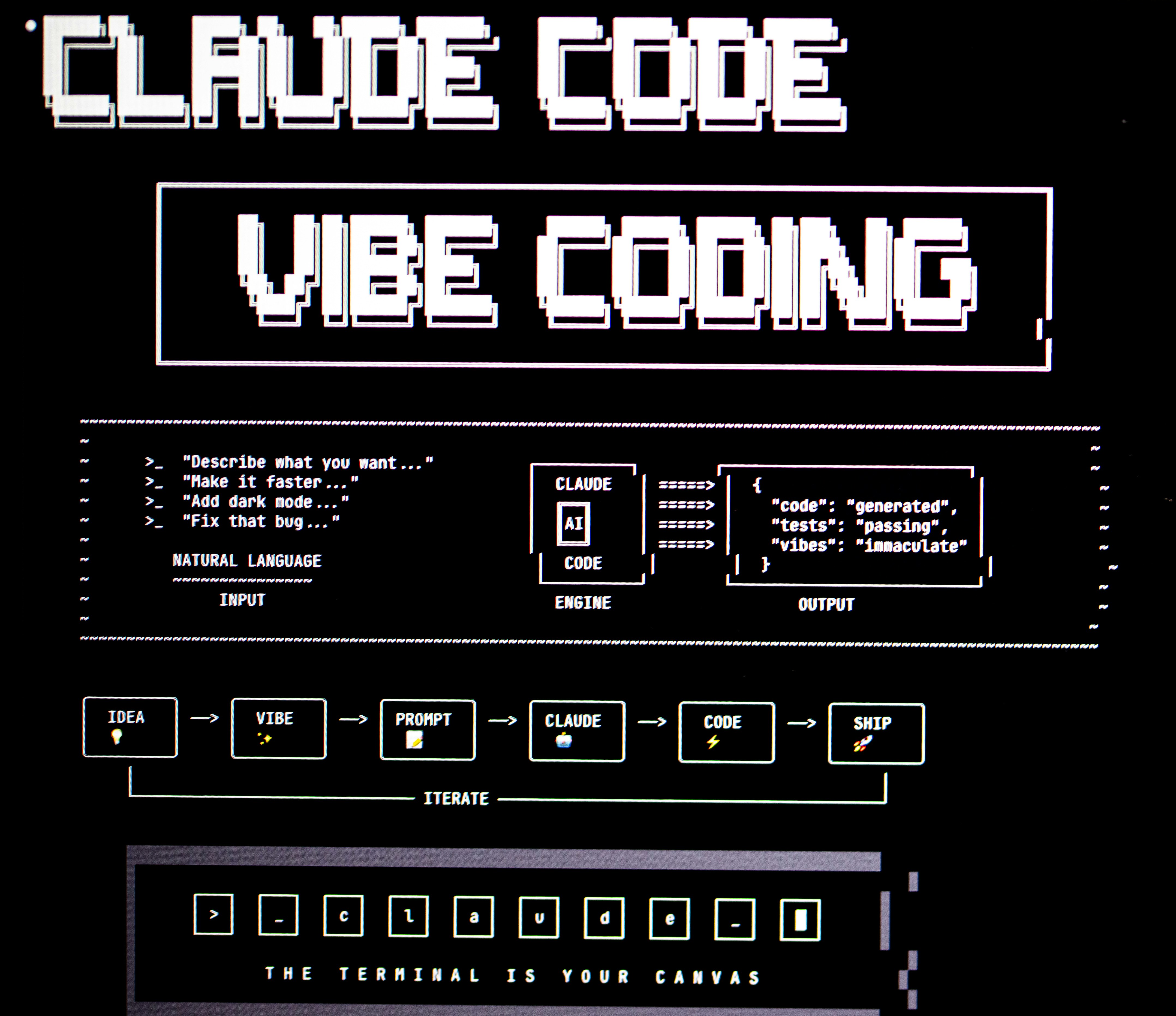 Claude Code vibe coding session