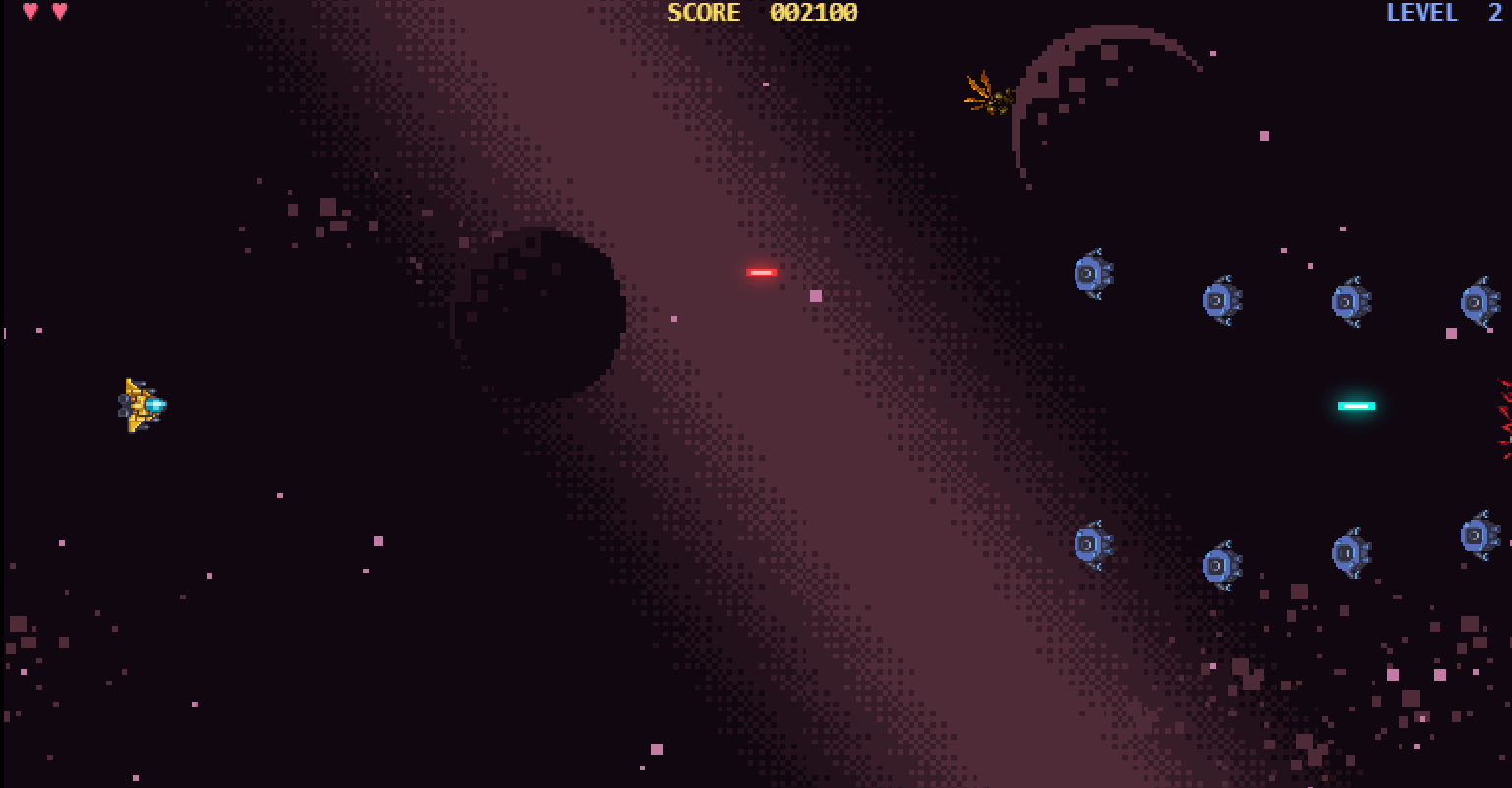 Space Invaders pixel art game